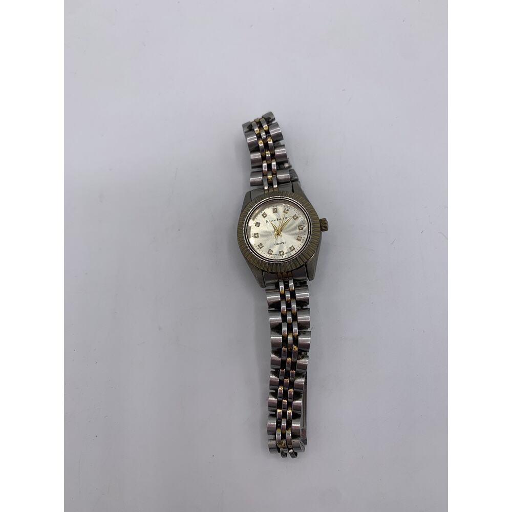 Jaclyn Smith Ladies Watch Untested For Parts Gold/Silver Tone Steel Band Flutted